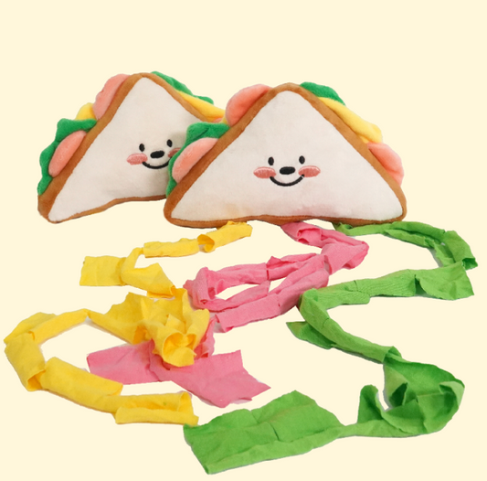 【預購】火腿芝士三文治藏食玩具 Ham Cheese nosework toy