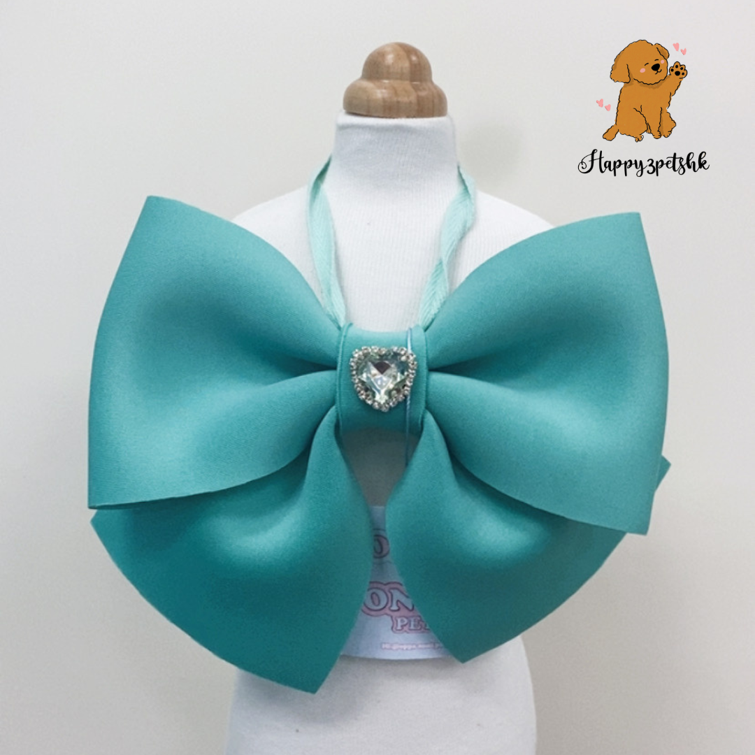 【Oppaonnipet 寵物圍巾】限定清貨系列貨品 Tiffany Blue Ribbon 綁帶款蝴蝶結