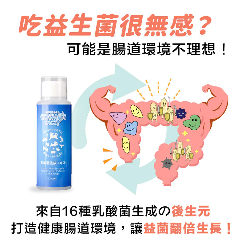 Cosmos Lact 液體乳酸菌補充劑 100ml (腸胃補健 提升免疫力 減少淚痕 減口臭 減便臭 皮膚健康) (Expiry date:2025.02)